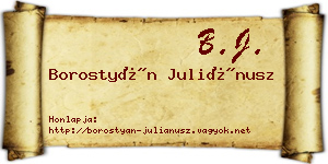 Borostyán Juliánusz névjegykártya
